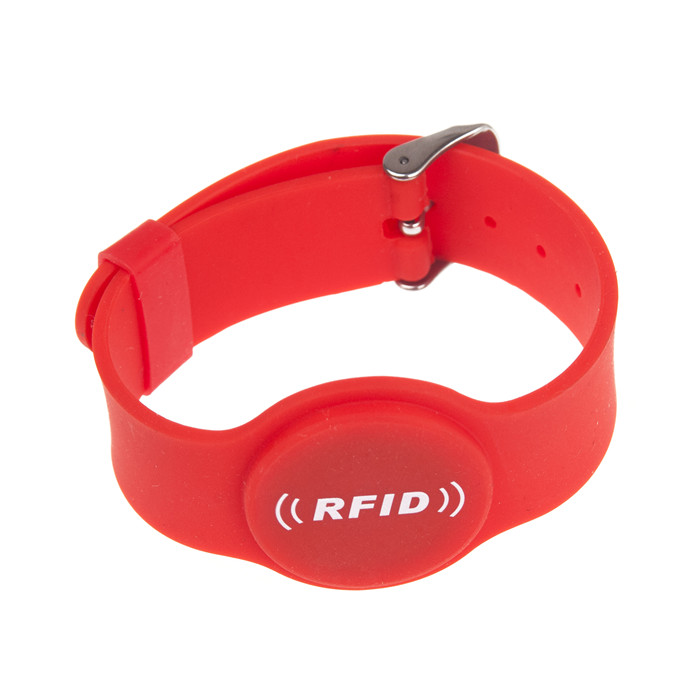 RFID Adjustable Metal Buckle Silicone Wristband